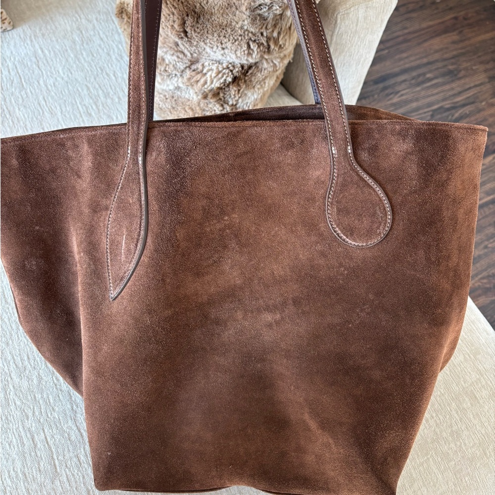 Little Liffner Medium Sprout tote in brown suede- brand new